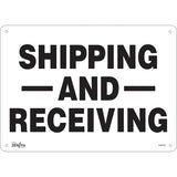 Enseigne «Shipping And Receiving», Anglais — panneau identification expédition et réception