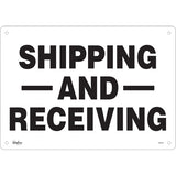 Enseigne «Shipping And Receiving», Anglais — panneau identification expédition et réception