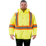 Imperméable RZ1000 en Polyester Haute Visibilité Jaune Lime pour Enfants et Adultes