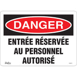 Enseigne «Entrée Réservée Au Personnel Autorisé» — Panneau de signalisation, Français