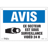Panneau «Sous vidéosurveillance / Ce secteur est sous surveillance», Français, pictogramme