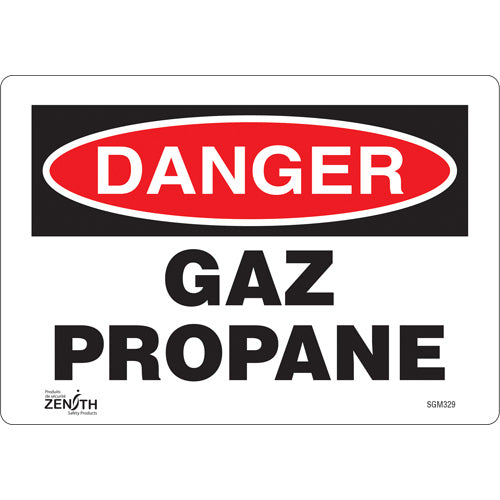 Enseigne «Gaz Propane», 7" x 10", Vinyle, Français - SGM329