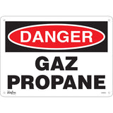 Enseigne «Gaz Propane», Français — Panneau de signalisation pour sécurité