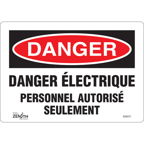 Enseigne «Personnel Autorisé Seulement» en français — panneau de signalisation