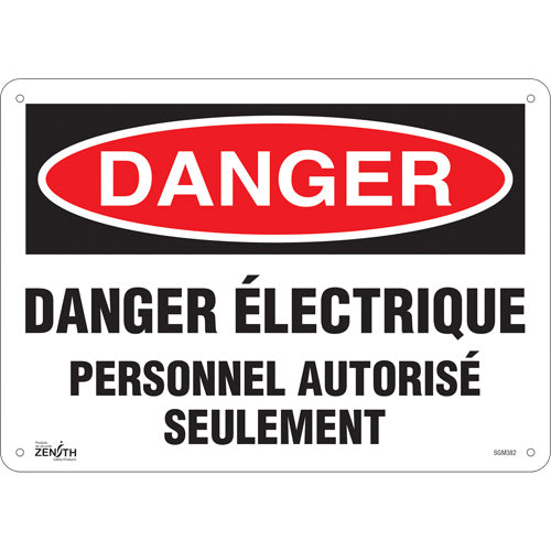 Enseigne «Personnel Autorisé Seulement» en français — panneau de signalisation