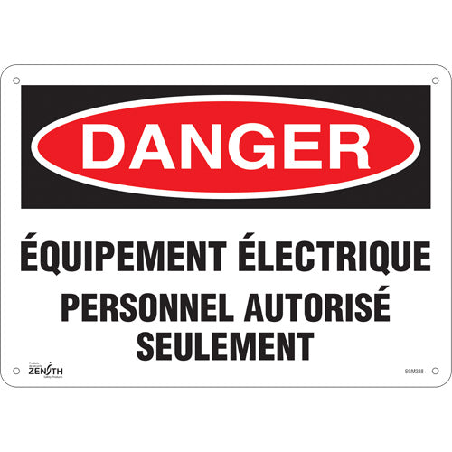 Enseigne «Équipement Électrique», Français — Plusieurs formats et matériaux disponibles