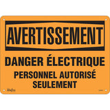 Enseigne «Danger Électrique» - Panneau de signalisation de sécurité industriel, Français