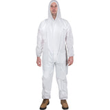 Combinaison à capuchon blanche SMS, protection légère et confortable