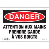 Enseigne «Prendre Garde À Vos Doigts» — panneau de sécurité en français pour machines