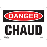 Enseigne «Chaud» en Français, panneau signalétique pour cuisine et sécurité
