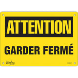 Enseigne «Garder Fermé» — Panneau de signalisation en français pour portes et entrées