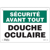 Enseigne «Douche Oculaire», Français — panneau de signalisation de sécurité industrielle
