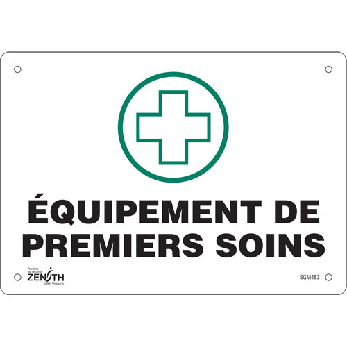 Enseigne «Premiers Soins», Français avec pictogramme pour signalisation de sécurité