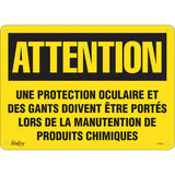 Enseigne «Protection Oculaire», panneau d'avertissement de sécurité en Français