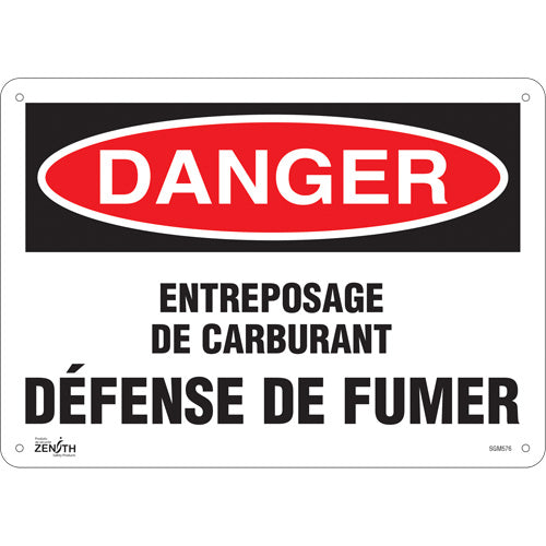 Enseigne «Défense De Fumer», 10" x 14", Aluminium, Français - SGM576