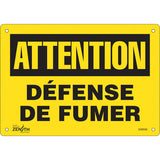 Enseigne «Défense De Fumer», panneau d'avertissement en français pour lieux publics et privés