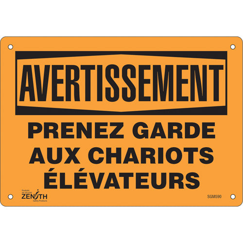 Enseigne «Prenez Garde» en Français — Plusieurs formats et matériaux disponibles