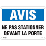 Enseigne «Ne Pas Stationner» panneau de stationnement, signalisation routière en français