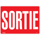"Exit" sign - French language sign for exits and exits