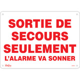 Enseigne «Sortie De Secours» - signalisation de sécurité en français pour bâtiments