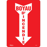 Arrow sign "Fire Hose" French pictogram - Fire signaling