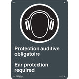 Enseigne Protection Auditive / Ear Protection Required - Bilingue avec pictogramme