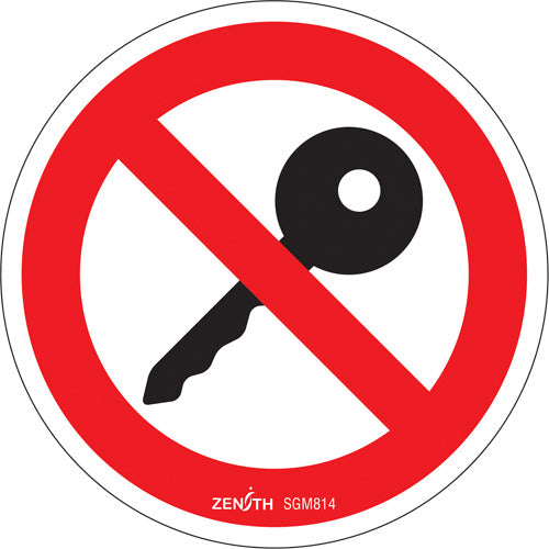 Enseigne de sécurité conforme à la CSA - Turn Off Engine, 6" x 6", Vinyle, Pictogramme - SGM814