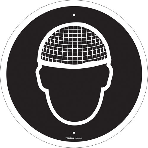 CSA Compliant Safety Sign - Hair Net Required, Mandatory Pictogram