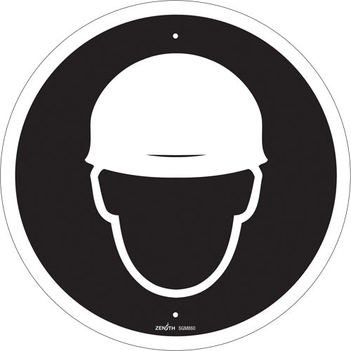 Enseigne de sécurité conforme à la CSA - Hard Hat Protection Required (Pictogramme)
