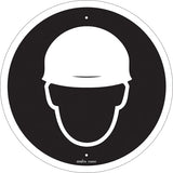 Enseigne de sécurité conforme à la CSA - Hard Hat Protection Required (Pictogramme)