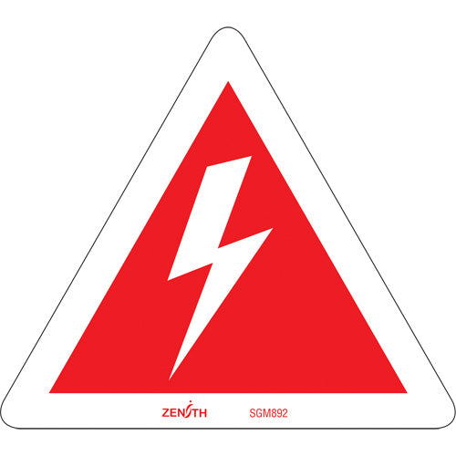 Enseigne de sécurité conforme à la CSA - High Voltage, 6" x 6", Vinyle, Pictogramme - SGM892