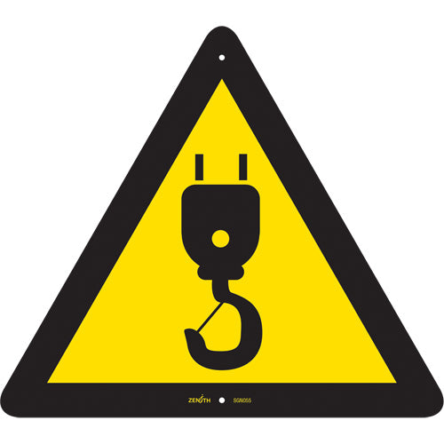 CSA Compliant Safety Sign - Crane, Signal Pictogram