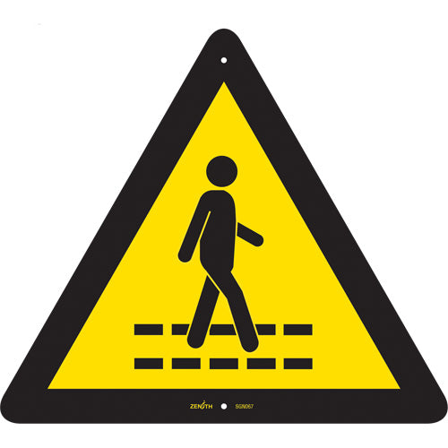 Enseigne de sécurité conforme à la CSA - Pedestrian Safety Lane, 12" x 12", Plastique, Pictogramme - SGN067