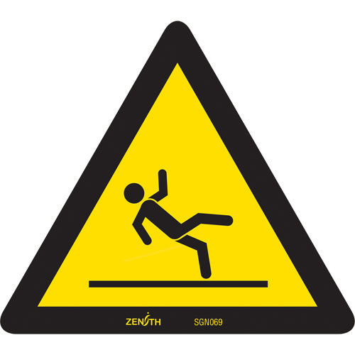 Enseigne de sécurité conforme à la CSA - Slippery Surface, 6" x 6", Vinyle, Pictogramme - SGN069