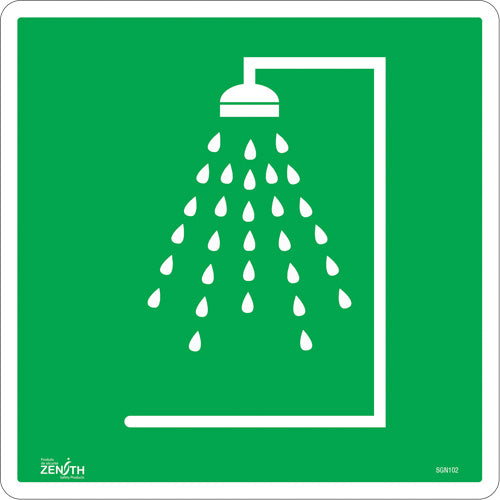 CSA Compliant Safety Sign - Emergency Shower, Pictogram, Signage