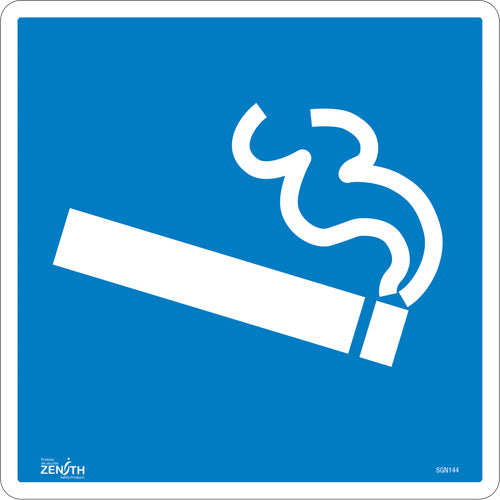 Enseigne de sécurité conforme à la CSA - Smoking Section, 12" x 12", Vinyle, Pictogramme - SGN144