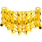 Barrière mobile portative, 40" h x 13' lo, Jaune - SGO660