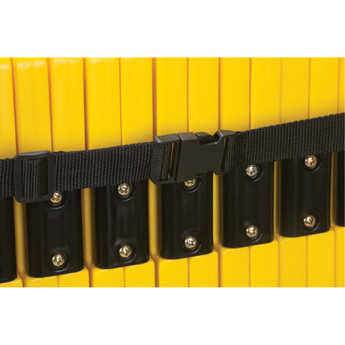 Barrière mobile portative, 40" h x 13' lo, Jaune - SGO660