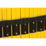 Barrière mobile portative, 40" h x 13' lo, Jaune - SGO660