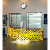 Barrière mobile portative, 40" h x 13' lo, Jaune - SGO660
