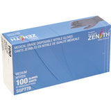 Gants jetables de calibre médical résistants à la perforation en nitrile sans poudre, 5 mils, Classe 2