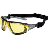 Lunettes de sécurité série Z2900 avec joint en mousse, Lentille Ambrée, Anti-égratignures, ANSI Z87+/Répond ou surpasse la norme CSA Z94.3 - SGQ765