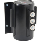 Wall Mounted Magnetic Tape Barrier, Steel, Screw Mount, 12', Black Tape - SGQ998