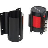 Wall Mounted Magnetic Tape Barrier, Steel, Screw Mount, 12', Red Tape - SGQ992