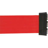 Wall Mounted Magnetic Tape Barrier, Steel, Screw Mount, 12', Red Tape - SGR016
