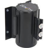 Wall Mounted Magnetic Tape Barrier, Steel, Screw Mount, 7', Black Tape - SGQ994