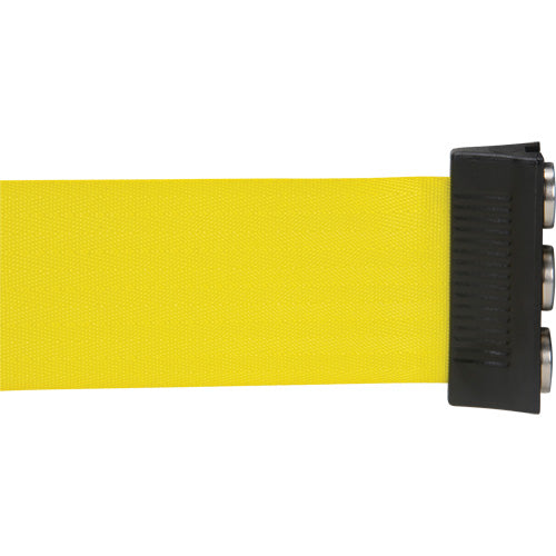 Wall-mounted barrier with magnetic tape, Steel, Screw mounting, 12', Yellow tape - SGR019