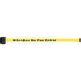 Wall-mounted barrier with magnetic tape, Steel, Screw mounting, 7', Yellow tape - SGR020