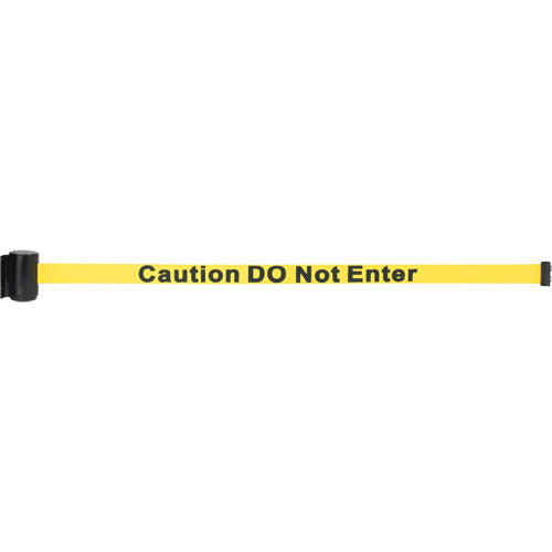 Wall-mounted barrier with magnetic tape, Steel, Screw mounting, 7', Yellow tape - SGR021