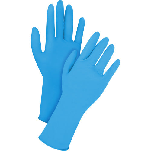 Disposable Latex Gloves, X-Large, Latex, 14 mil, Powder-Free, Blue - SGR043